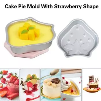 Форма для клубничного пудинга, антипригарная пищевая углеродистая сталь, жаростойкая, можно мыть в посудомоечной машине, небольшой торт, хлеб, желе Strawberry