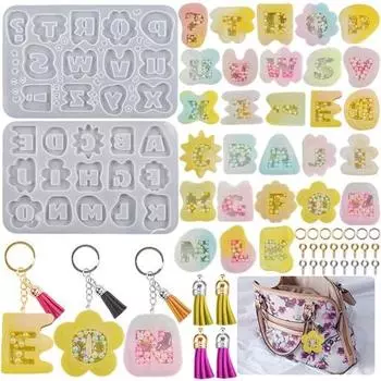 Форма для кольца для ключей, практичная многоразовая, простая в эксплуатации, брелок с буквенным символом, аксессуары, форма для подарка A