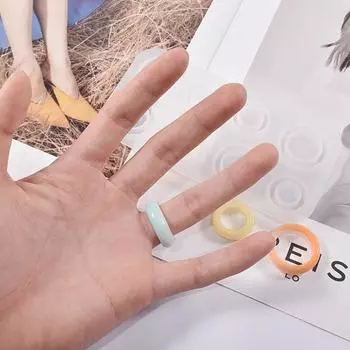 Форма для кольца из силиконовой смолы разных размеров. Изготовление украшений своими руками. Серьги, ожерелья, подвески, кошачьи ушки, круги, ромбы, дуги. Украшения для дома своими руками.