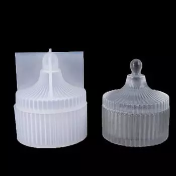 Форма для коробки для хранения капель клея, круглая полосатая коробка для хранения ювелирных изделий, силиконовая форма