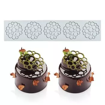 Форма для кружева для торта, силиконовая кружевная помадка, сахарная поделка, форма для оттиска, съедобная форма для торта, молекулярная кухня, 5 отверстий, форма для пузырей, украшение,