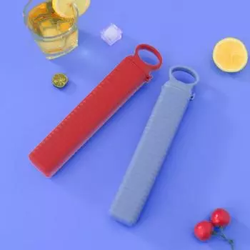 Форма для кубиков льда Easy-Press Ice Cube Form с крышкой Многоразовый льдогенератор красный