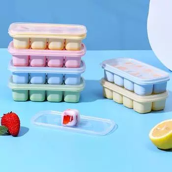 Форма для кубиков льда из пищевого супермягкого термопластичного эластомера, форма для изготовления кубиков льда своими руками для холодных напитков дома жёлтый