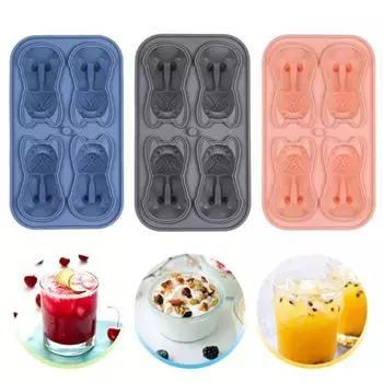 Форма для кубиков льда, милая мультяшная форма собаки-космонавта, пищевой силиконовый чайник для изготовления кубиков льда для виски, коктейлей A