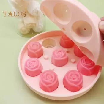 Форма для кубиков льда, морозостойкая, сделай сам, простая очистка, многоразовая пищевая форма для лотка для льда, инструмент для бара Rose розовый