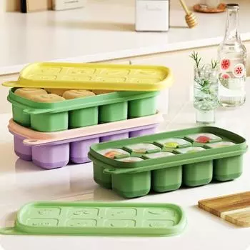 Форма для кубиков льда Пищевой антипригарный Многоразовый Многосекционный Многофункциональный Экологичный Быстроразъемный 8 решеток Лоток для приготовления кубиков льда Кухонный инструмент 1pc