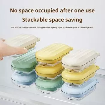 Форма для кубиков льда с крышкой, контейнер для льда, штабелируемая конструкция, лоток для льда, не содержащий бисфенола А, легкосъемный льдогенератор для кухни, ресторана, отеля