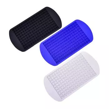 Форма для льда 160 решеток Мини Маленький лоток для кубиков льда Лотки для замороженных кубиков Силикон синий