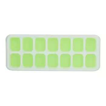 Форма для льда из пищевого пластика и силикона со съемной крышкой для коктейлей Green зелёный