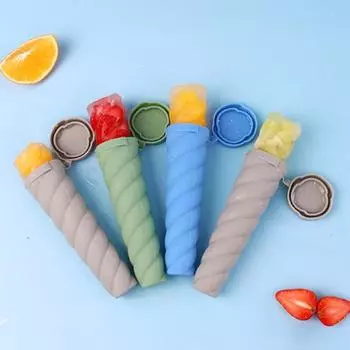 Форма для льда с цилиндрическим дизайном, уникальная цилиндрическая форма для льда с более глубокой герметичной крышкой, легко извлекаемая маленькая форма для мороженого 1pc