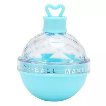 Форма для льда с мягким дном, симпатичная круглая форма для льда для вина, кофе, фруктов, чая, синего цвета синий