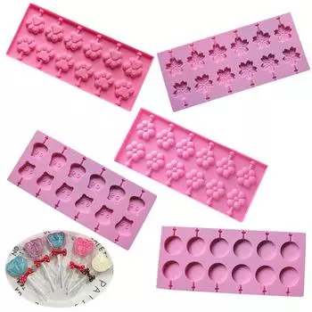 Форма для леденцов на палочке, конфет, леденцов, силиконовые формы для выпечки, форма для шоколадного торта, украшения, высокое качество, 1 шт., круглые, горячая распродажа, аксессуары для торта 12PCS paper