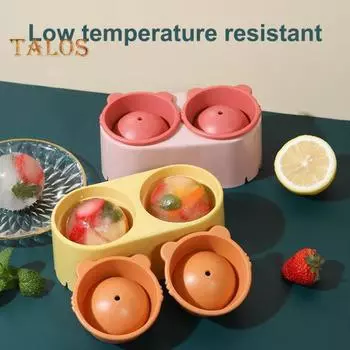 Форма для ледяного шара, пищевой удобный пластик, красивая антидеформация, 2 сетки, создатель ледяных шаров для кухни розовый