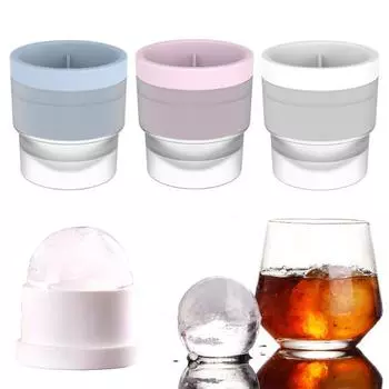 Форма для ледяных шаров Штабелируемая машина для изготовления ледяных шаров без запаха с водой Большой сферический лоток для кубиков льда для коктейлей синий