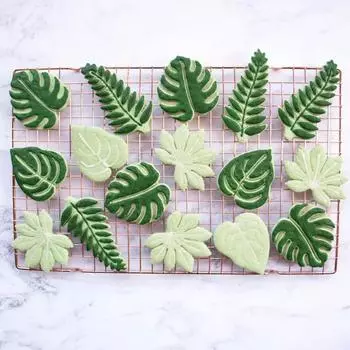 Форма для листьев, глина, полимерная растительная форма для печати и резки листьев, сделай сам, керамическая художественная глина, скульптура, инструмент для моделирования тропических листьев
