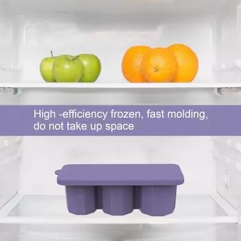 Форма для лотка для кубиков льда для чашек на 30 унций и 40 унций с крышкой, контейнер для морозильной камеры, сок, виски, коктейль, силиконовая полая цилиндрическая форма для кубиков льда, летние подарки синий