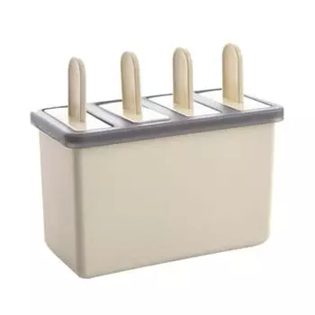 Форма для мороженого из полипропилена, многоразовая, самодельная, съемная основа, домашний лед бежевый