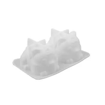 Форма для мусса в виде мультяшного животного 3D, термостойкая силиконовая форма для десерта, инструмент для выпечки шоколада A