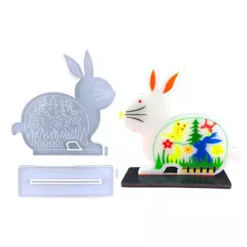 Форма для пасхального кролика-эпоксидная смола, силиконовые формы для кроликов, ручная работа, форма для украшения кролика, сделай сам 7050+5941