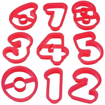 Форма для печенья Kai KAI Kai House Select Numbers, набор из 9 штук DL6406 красный