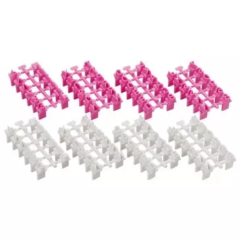 Форма для печенья «Корона тигра», розовая, белая, 128 x 45 x 200 мм, только штамп, ABS-смолы, пресс-форма для хирагана, блокировочный тип 1721, 8 штук