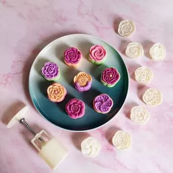 Форма для печенья «Лунные пряники» ручной работы, формы для печенья «Цветок сливы», гибкие пластиковые формы для выпечки, десертов для любителей выпечки A