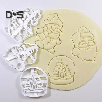 Форма для печенья, снежок, снеговик, Санта-Клаус, форма для рождественской резки, праздничная форма для печенья «сделай сам», для праздничной вечеринки