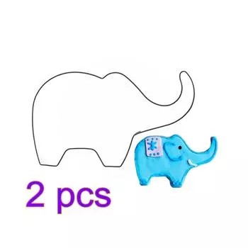 Форма для печенья в форме слона, нержавеющая сталь, форма для сэндвичей в форме слона, для детей и взрослых