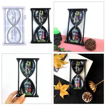 Форма для песочных часов в форме пары, силиконовая форма, изысканные хрустальные капли, песочные часы, литейные формы для любителей DIY белый