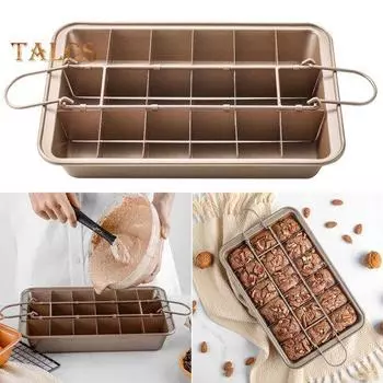 Форма для пирожных со съемными перегородками, прямоугольная пищевая нержавеющая сталь, шоколадный торт, противень для выпечки кексов, резак для листов, формы для выпечки 1pc