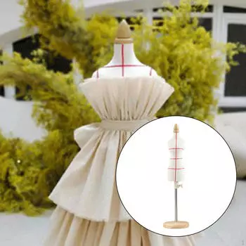 Форма для платья куклы Модель портнихи Творческий проект по изготовлению поделок Подставка для портного Швейный манекен 26cm and Square Base