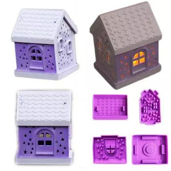 Форма для подсвечника Star Snow House, гибкая форма для подсвечника Star Snow House, форма для подсвечника для энтузиастов