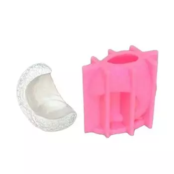 Форма для подсвечника в форме луны, кристаллические формы для эпоксидной смолы, подсвечники, орнамент, силиконовая форма, формы для бетонных штукатурок