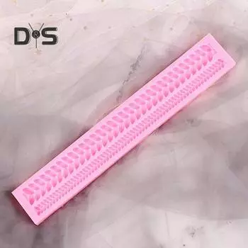 Форма для помадки, антипригарная, легко извлекаемая из формы, силиконовая, термостойкая форма с листьями, ободком, кухонные аксессуары