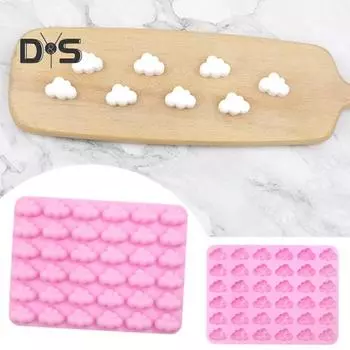 Форма для помадки для кухонных гаджетов, легкая деформация, удобная форма для выпечки с 36 облаками розовый