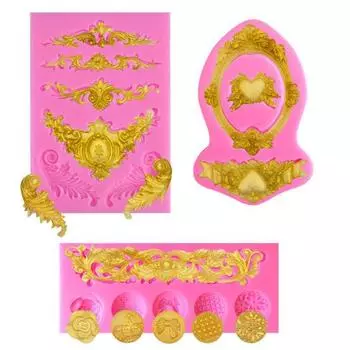 Форма для помадки креативная форма пищевая термостойкая антипригарная форма без BPA DIY силиконовая кружевная форма для торта A