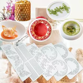 Форма для помадки, полые бабочки, венок, листья, легко снимается, сделай сам, инструмент для украшения торта, многоразовые силиконовые формы для шоколадных конфет, кухонные гаджеты