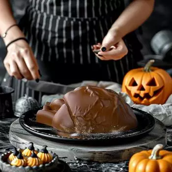 Форма для помадки в виде человеческого сердца, силиконовая форма для торта в форме мозга, для выпечки кексов, антипригарное покрытие