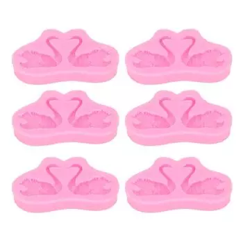 Форма для помадки в виде лебедя, стойкая к прилипанию, легко снимаемая, 3D силиконовая форма для выпечки, для украшения торта, шоколада