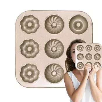 Форма для пончиков для выпечки, антипригарная форма для пончиков из углеродистой стали, форма для бубликов, жаропрочные кухонные принадлежности, формовочная машина для кексов