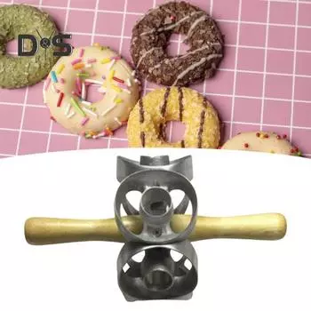 Форма для пончиков из нержавеющей стали, 6-гнездная форма для выпечки, круглые формочки для печенья, универсальный кухонный инструмент для печенья, бисквитов, мини-пирожных, закусок и десертов Hearts