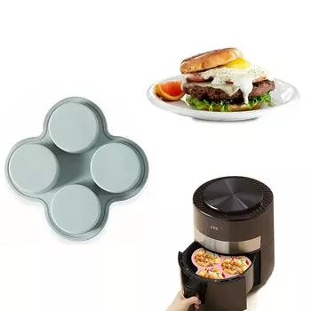 Форма для яиц в фритюрнице, форма для яиц круглой формы, 4 полости, антипригарная силиконовая фритюрница, сковорода для яиц, пароварка для яиц, форма для приготовления яиц, инструмент для жарки яиц