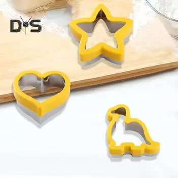 Форма для резки сэндвича, креативное сердце, звезда, круглая квадратная форма динозавра, форма для выпечки блинов, пищевой нелипкий тостовый хлеб из нержавеющей стали Love Heart