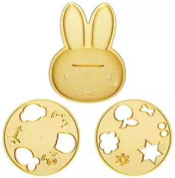 Форма для риса в виде карри с персонажем-скейтером, набор из 3 предметов, Miffy Miffy, сделано в Японии, LCR3-A