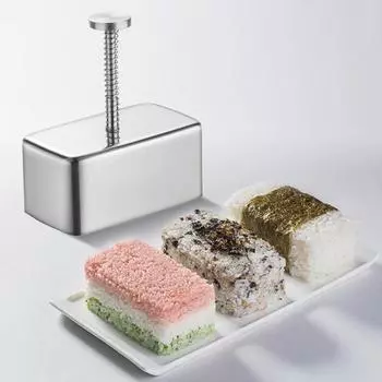 Форма для рисовых шариков в форме сердца с ручкой, полированная поверхность, нержавеющая сталь, антипригарная форма для приготовления суши, форма для рисовых шариков Hearts