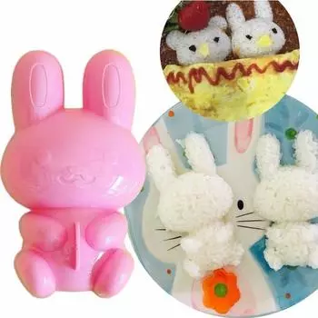 Форма для рисовых шариков в виде кролика, детская форма для самостоятельного моделирования суши из риса, форма для риса с карри, крышка