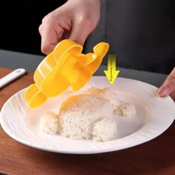 Форма для рисовых шариков, желтая, красивая форма, легко чистить, легко хранить, прочная, синяя, простая в использовании, посуда небесно-голубой