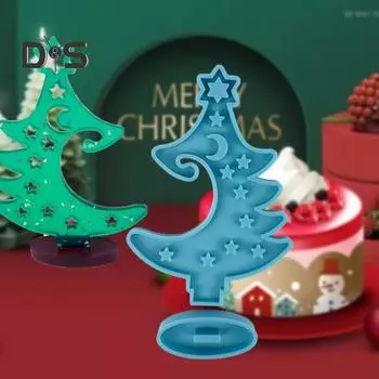 Форма для рождественской елки, декор для торта, устойчивый к разрыву силиконовый DIY ремесла, коробка для безделушек, украшения, литейная форма