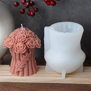 Форма для розы, сделай сам, форма цветка, антипригарная, сделай сам, домашняя ароматерапия, изготовление свечей, гипсовая форма, украшение дома, свадебный подарок A