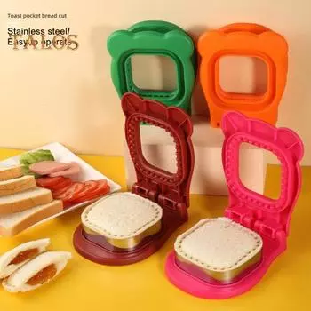 Форма для сэндвича, резак для хлеба, герметик, пищевой класс, нержавеющая сталь, завтрак, обед, сделай сам, пресс для тостов, режущий инструмент, кухонные гаджеты розы красного